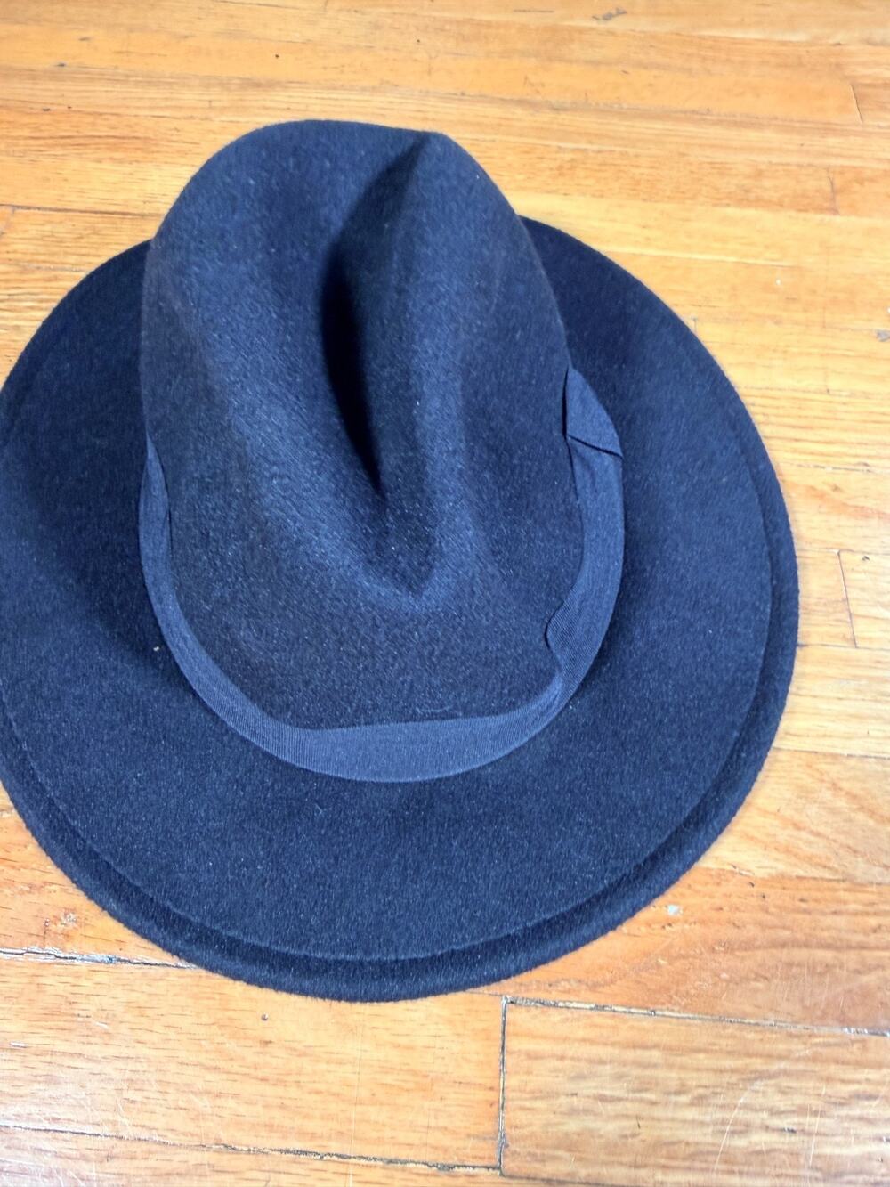Men’s H&M Black wool felt fedora hat Size M/58